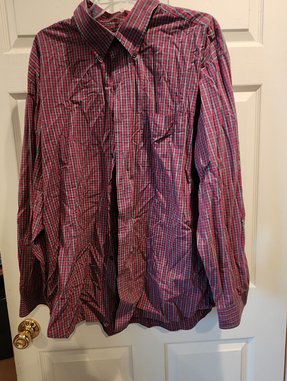 Arrow Men’s Long-Sleeve Plaid Button-Down Shirt - Red